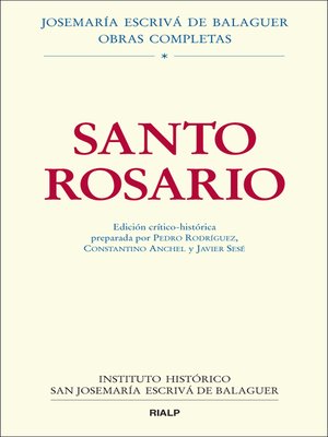 cover image of Santo Rosario. Edición crítico-histórica